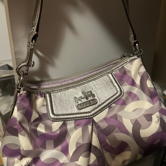 Coach Purple and Silver Shoulder Bag - Picture 6 of 6